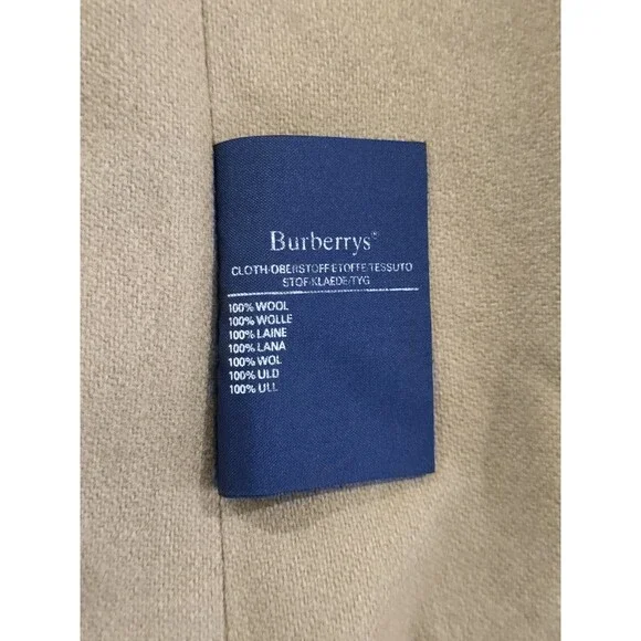 Burberrys Vintage Wool Trench Coat Liner Camel Removable Vest 100% Wool - Picture 7 of 9